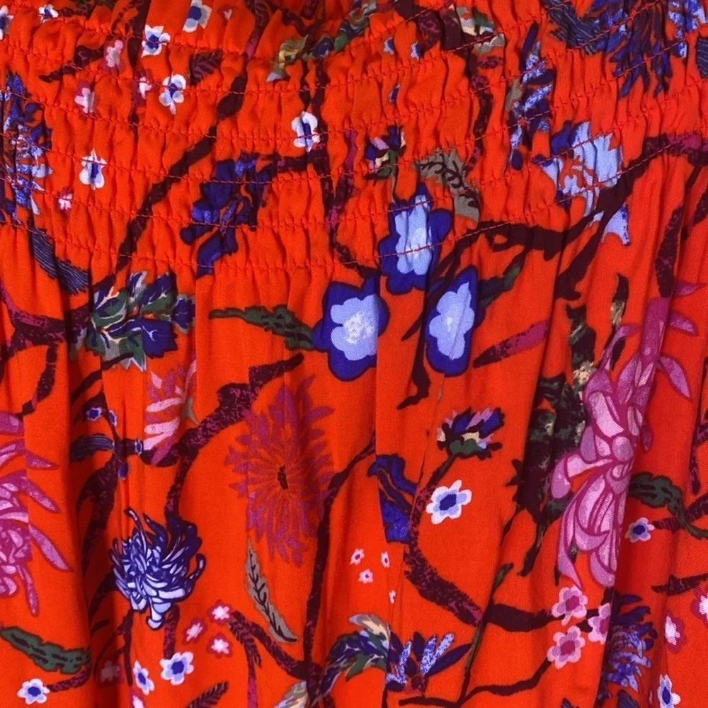 Laundry by Shelli Segal size 14 mid length dress with smocking around neckline